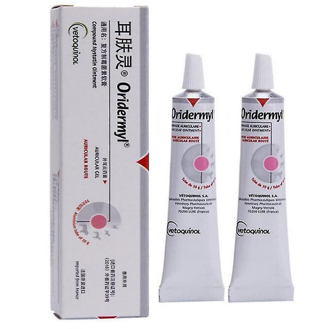 2x Ear Skin Ling Genuino Cane E Gatto Fungo Orecchio Prurito Odore Orecchio 10g on Productcaster.