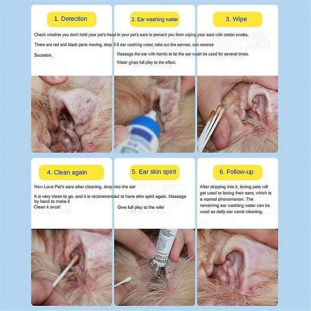 1-5PCS Öronlukt Och Klåda Behandlingskräm Hundar Och Katt Husdjur Med Öronkvalster Öroninflammation on Productcaster.