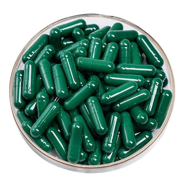 Sinknap 1000pcs Transparent Hollow Gelatin Empty Separated Medical Powder Capsule Shells Dark Green on Productcaster.