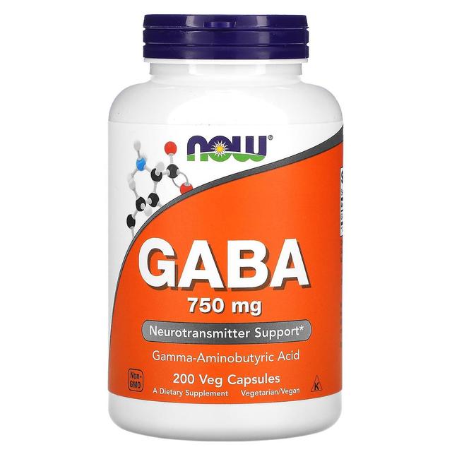 NOW Foods, GABA, 750 mg, 200 Veg Capsules on Productcaster.