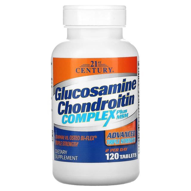 21st Century Século 21, Glucosamina Complexo de Condroitina Mais MSM, Força Tripla Avançada, 120 Comprimidos on Productcaster.