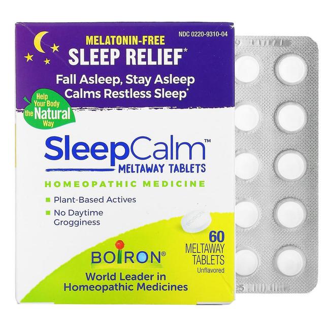 Boiron, Sleep Calm Meltaway Tablets, Unflavored , 60 Meltaway Tablets on Productcaster.