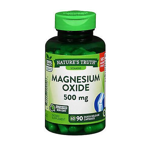 Nature's Truth Nature'S Truth Magnesium Oxide Quick Release Capsules, 500 Mg, 90 Caps (Pack of 1) on Productcaster.