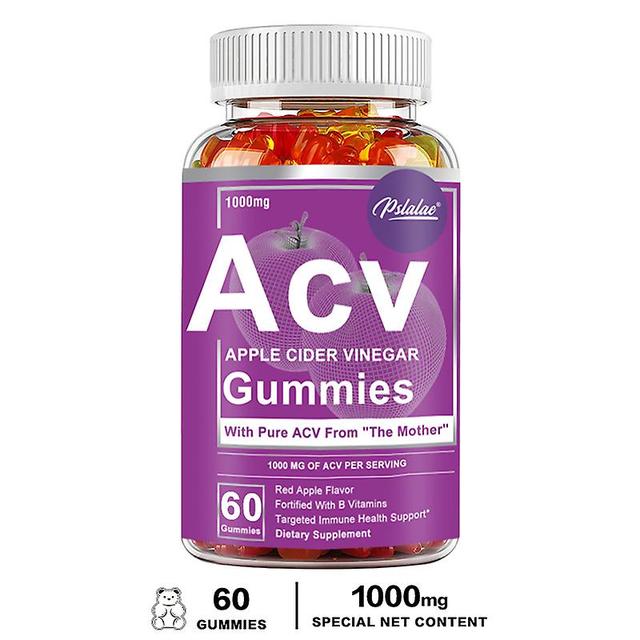 Vorallme z gumičiek z jablčného octu matky - s kyselinou listovou a vitamínmi B6 a B12, prírodným vegánskym ACV 60 Gummies on Productcaster.