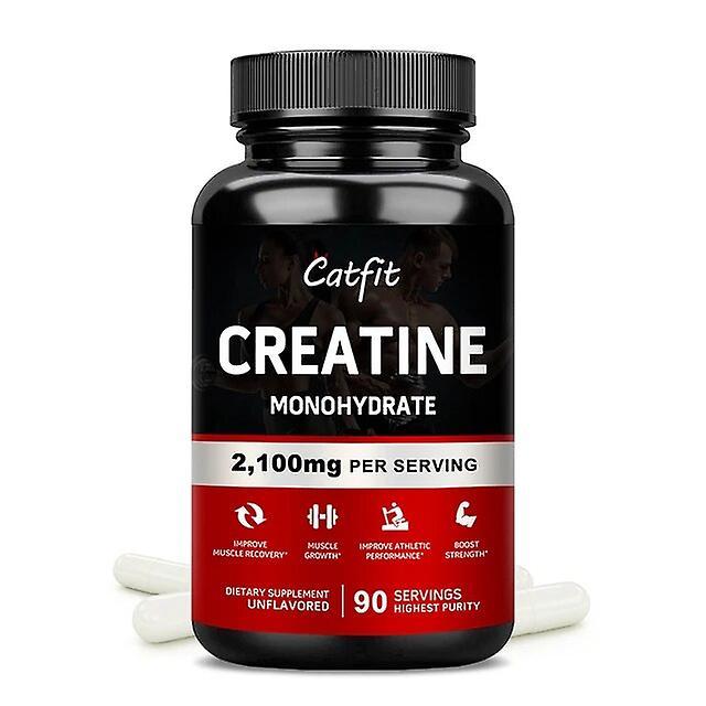 Visgaler Catfit Creatine Monohydrate Capsules Whey Protein Boost Energy Stamina Performance Support Muscle Growth For Gym Diet Supplement 90 on Productcaster.