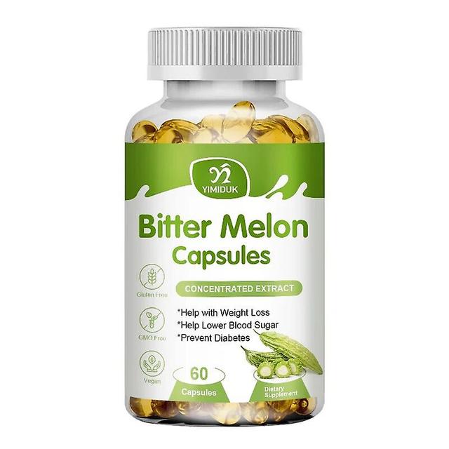 Vorallme Nature Bitter Melon Extract Capsule Support Healthy Blood Sugar Digestive Function Immune System Weight Management Supplement 1 Bottles 60pcs on Productcaster.