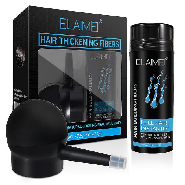 Hair Growth Fiber Powder Set Rehair Spray Hairdressing Powder Instantly Become Thick And Grow Rapidly hg.8 Black on Productcaster.