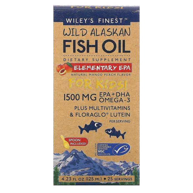 Wileys Finest Wiley's Finest, Óleo de peixe selvagem do Alasca, para crianças!, EPA elementar, Sabor natural de pêssego de manga, 1.500 on Productcaster.