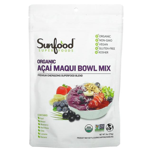 Sunfood Solmat, Superfoods, Ekologisk Acai Maqui Bowl Mix, 6 oz (170 g) on Productcaster.