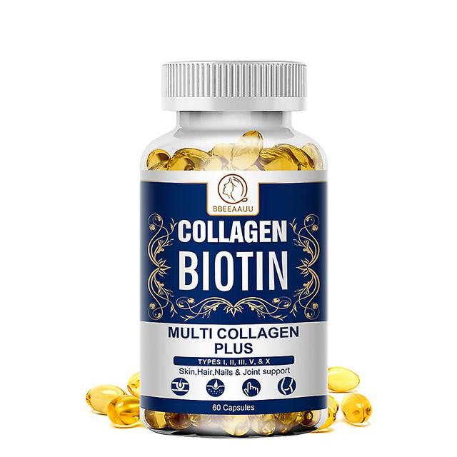 Visgaler Beau Collagen Biotin Capsule For Hair Growth Supports Hair, Nails,skin Health Prevent Alopecia Areata & Hair Loss Beauty Health 60PCS on Productcaster.