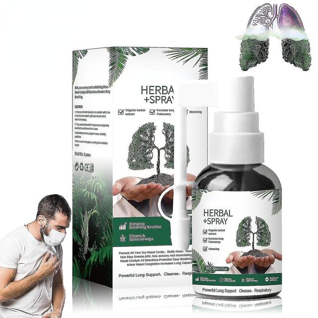 Herbal Lung Cleanse Mist, Powerful Lung Support, Natürlicher Kräuterextrakt Cleanse Mist Powerful Lung C 1Pcs on Productcaster.