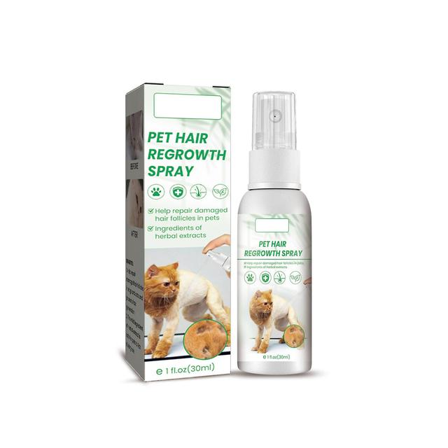 Pet Hair Regrowth Spray for Cats Dog, Skin and Coat Supplements Liquid Spray for Hair Loss,30ml 30ml-1pc on Productcaster.