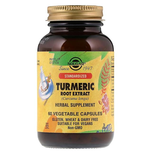 Solgar, Turmeric Root Extract, 60 Vegetable Capsules on Productcaster.