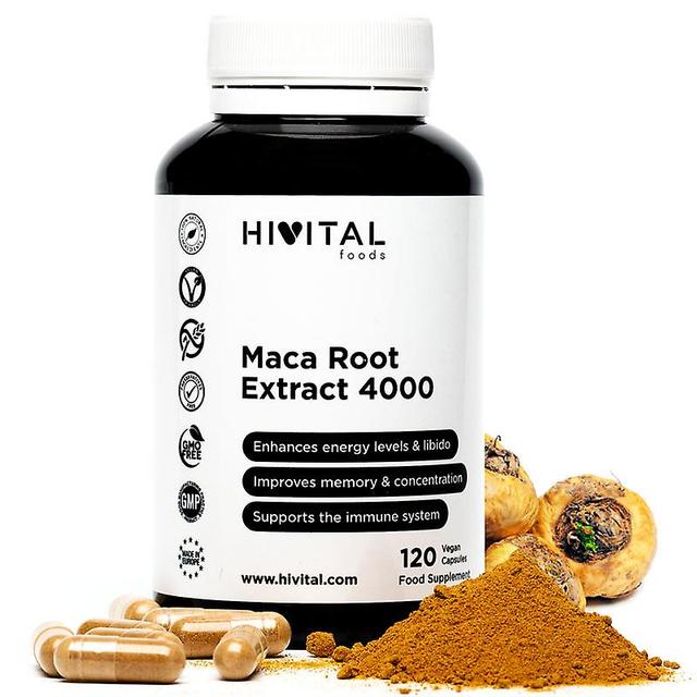 Hivital Peruvian Maca 4000 mg. 120 vegan capsules for 4 months of treatment on Productcaster.