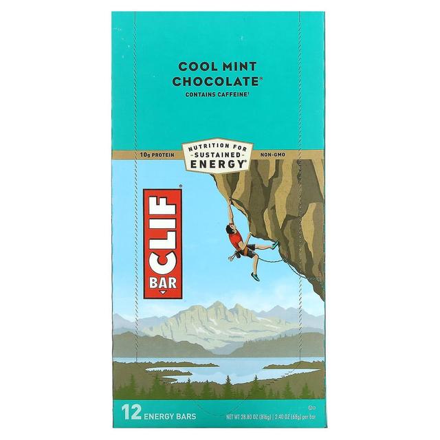 Clif Bar, Batony energetyczne, Chłodna miętowa czekolada, 12 batonów, 2.40 oz (68 g) każdy on Productcaster.