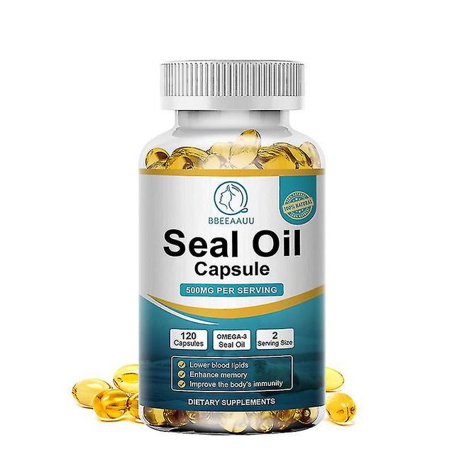 Tib Organic Omega 3 Seal Oil Capsule Dha Promotes Brain Health Improves Memory Lowers Blood Lipids Softens Blood Vessels 120pcs on Productcaster.