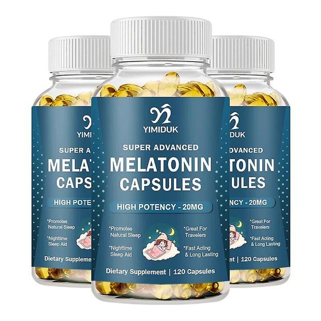 Vorallme Melatonin 20 Mg Instant 120 Capsules - Natural Berry Flavor, Fall Asleep Faster, Sleep Longer, Natural Sleep Aid 3 Bottles 60pcs on Productcaster.