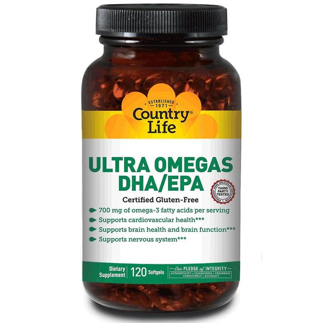 Country Life Livet på landet, Ultra Omegas DHA / EPA, 120 Softgels on Productcaster.