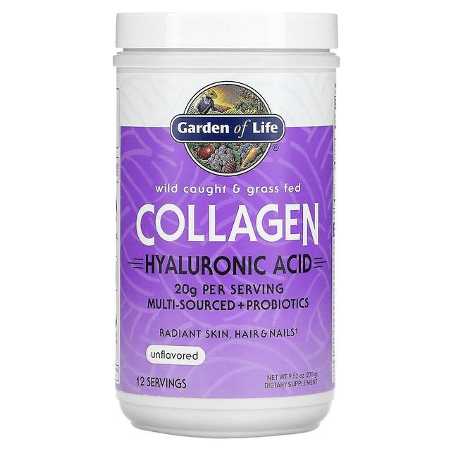 Garden of Life, Wild Caught & Grass Fed Collagen, Hyaluronic Acid, Unflavored, 9.52 oz (270 g) on Productcaster.