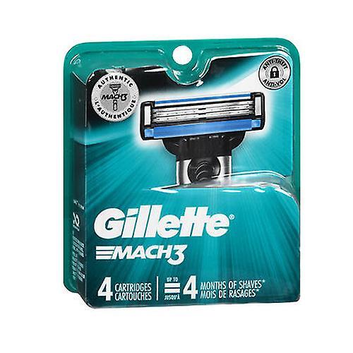 Gillette Mach3 Cartridges 4, 4 Each (Pack of 1) on Productcaster.