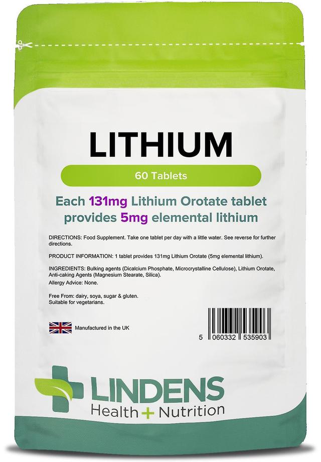 Lindens litium 5mg - 60 tablettia - litiumortaatista on Productcaster.