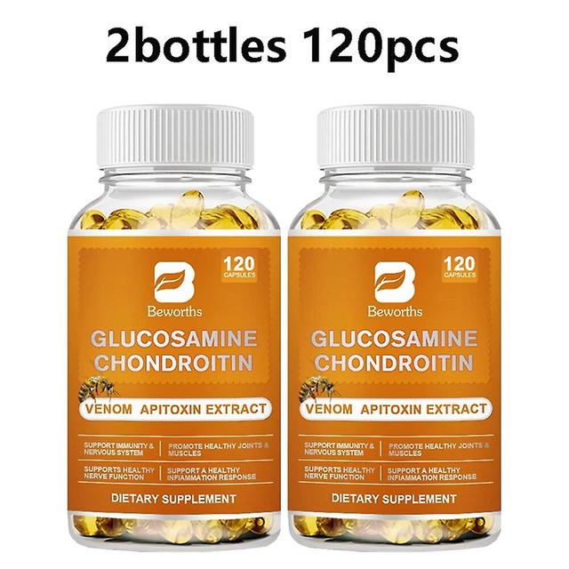 Tib Natural Bee Venom Extract Capsules Glucosamine Chondroitin Supplements Tib 2bottles 120pcs on Productcaster.