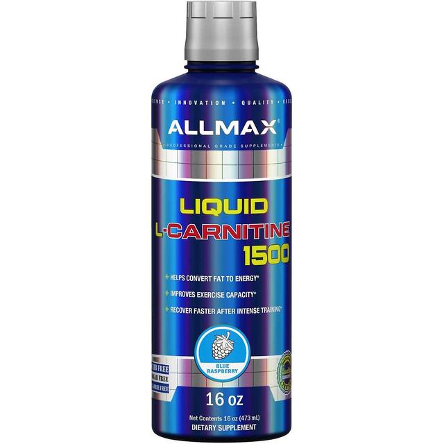 AllMax Nutrition ALLMAX Näring, Flytande L-karnitin 1500, Blå Hallon, 16 oz (473 ml) on Productcaster.