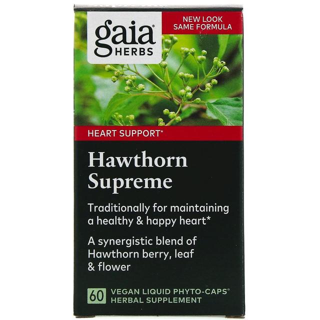 Gaia Herbs, Hawthorn Supreme, 60 Vegan Liquid Phyto-Caps on Productcaster.