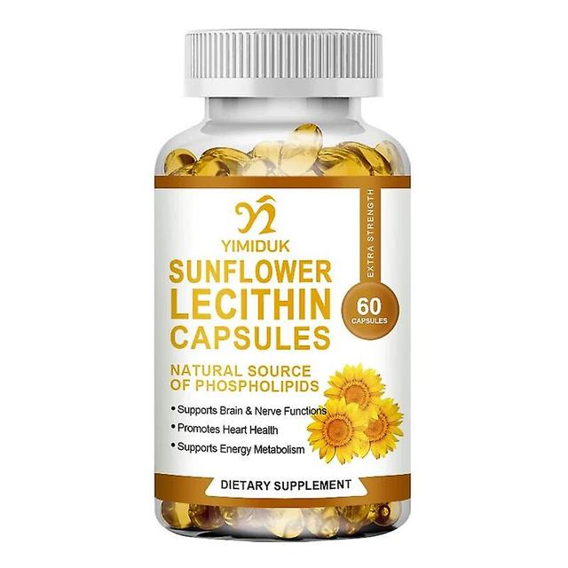 Vorallme Sonnenblumenlecithin Kapseln Gesundheitsprodukt Fördern Sie die kardiovaskuläre Gesundheit, schützen Sie die Leber, unterstützen Sie die B... on Productcaster.