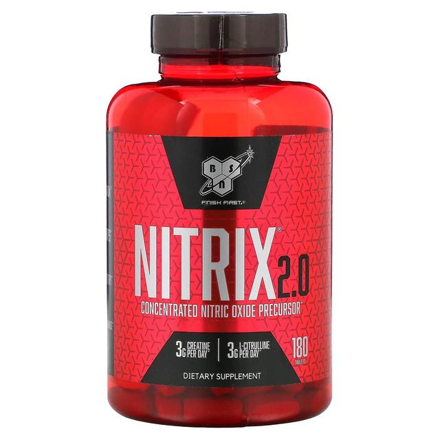 BSN, Nitrix 2.0, Concentrated Nitric Oxide Precursor, 180 Tablets on Productcaster.