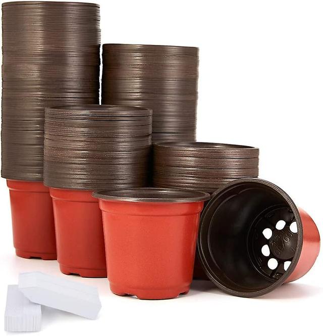 Hgbd-jeria 200-pack 4 pouces en plastique pots de pépinière sont livrés avec 200 pcs étiquettes de plantes, conteneur de plantes de fleurs de semis... on Productcaster.