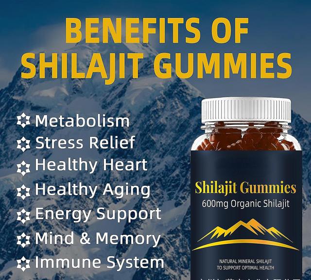 Wtowin Shilajit Gummies, Organic Shilajit Resin Gummies Immuntillskott, Support Energy & Immune, för män och kvinnor 180Pcs on Productcaster.