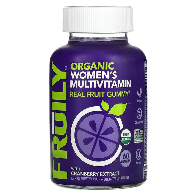 Fruily, Organic Women's Multivitamin, With Cranberry Extract, Mixed Fruit, 60 Gummies on Productcaster.