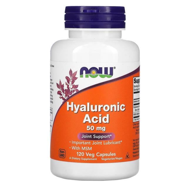 NOW Foods, Hyaluronic Acid with MSM, 50 mg, 120 Veg Capsules on Productcaster.