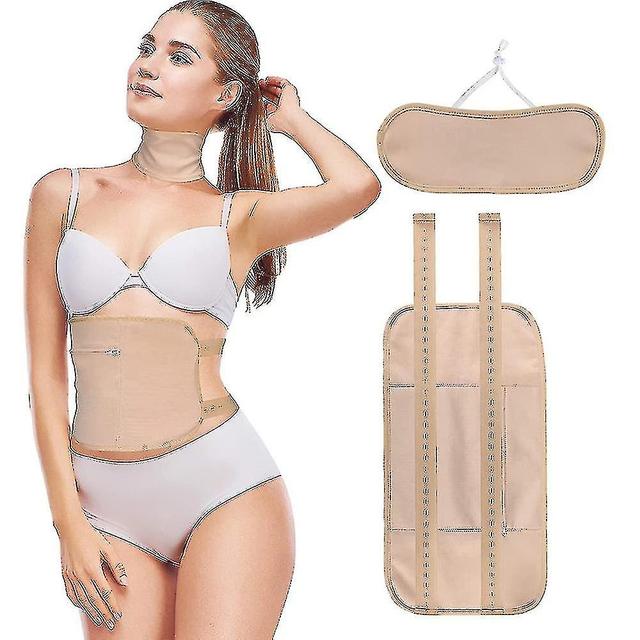 Ricinusoliepakking voor taille en schildkliernek, herbruikbare biologische ricinusoliepakketten voor lever Detox-xinhan Beige on Productcaster.