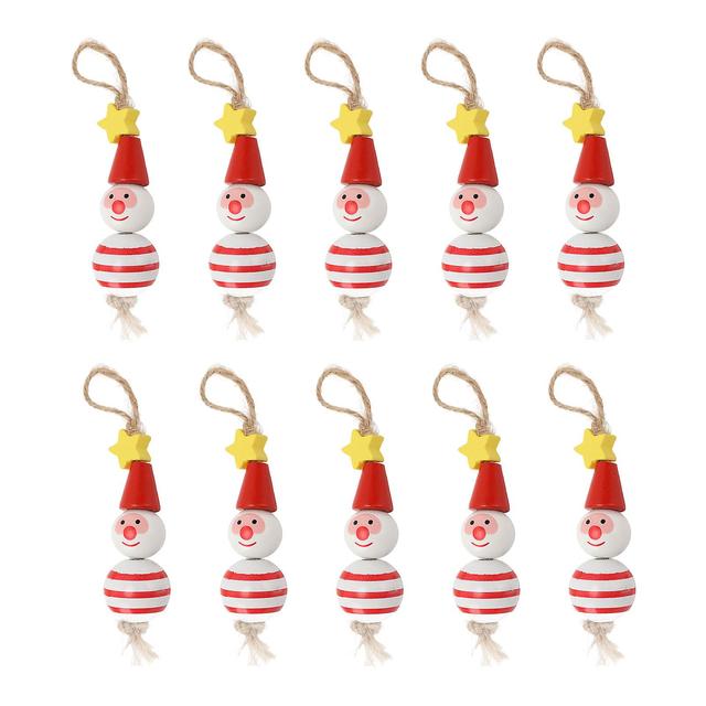 10Pcs árvore de Natal boneco de neve pendente ornamento colorido árvore de Natal boneco de neve decoração definida para casa vermelha 5 estrelas po... on Productcaster.