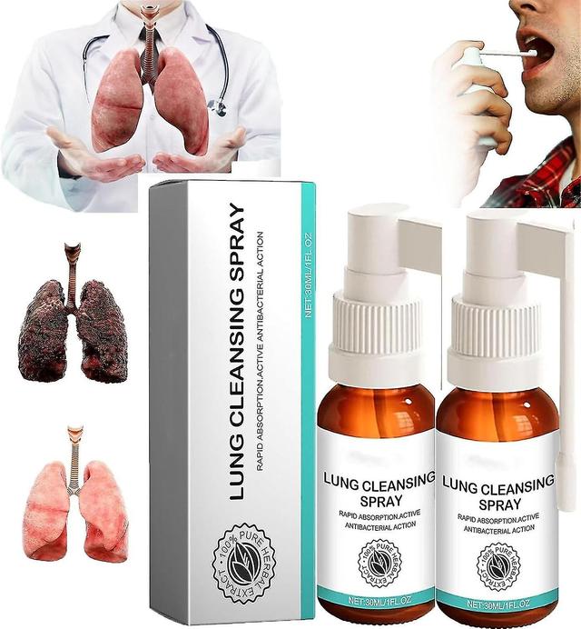 Lung Cleansing Spray, Herbal Lung Cleansing Spray, Herbal Lung Cleanse Mist, Clears Lungs Of Waste And Mucus, Powerful Lung Support 2pcs on Productcaster.