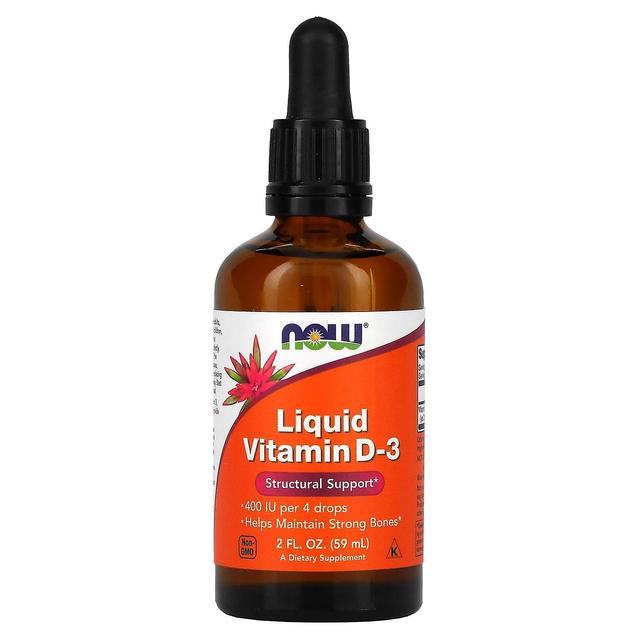 NOW Foods NU Fødevarer, Flydende D-vitamin D-3, 400 IE, 2 fl oz (59 ml) on Productcaster.