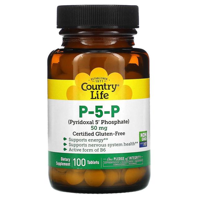 Country Life, P-5-P (Pyridoxal 5' Phosphate), 50 mg, 100 Tablets on Productcaster.