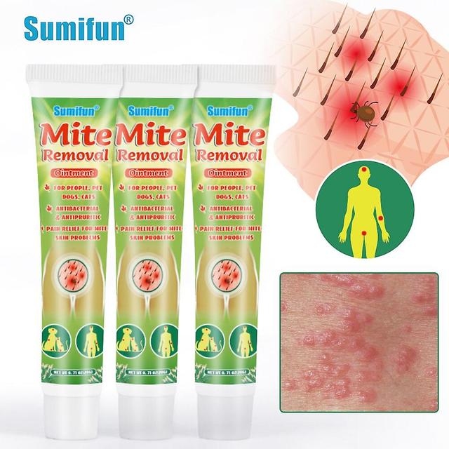 Coscelia 3pcs Sumifun Mite Removal Ointment Wormwood Pubic Lice Antibacterial Cream Priate Anti-itching Medical Herbs China Health Care on Productcaster.