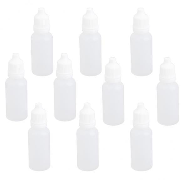 4x10x Empty Squeezable Dropper Bottle Screw Cap For Eye Drops Lab Liquid 15ml on Productcaster.