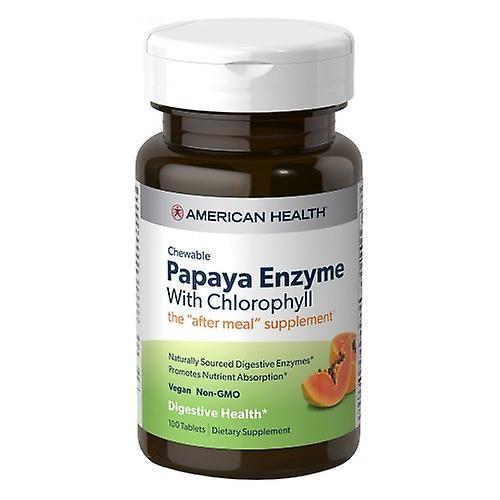 American Health Papaya Enzyme With Chlorophyll, 100 tabletek do żucia (opakowanie 3) on Productcaster.