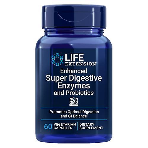 Life Extension Enhanced Super Digestive Enzymes with Probiotics, 60 Veg Caps (Pack of 2) on Productcaster.