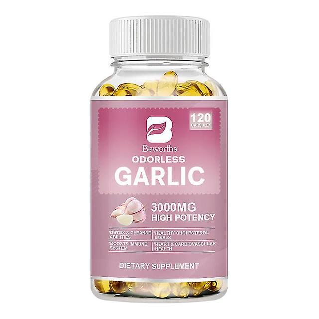 Guoguo 120pcs Organic Garlic Extract Capsule Immune,heart, Blood Pressure&cholesterol Support Increase Glutathione Level Cellular Detox 120 pcs on Productcaster.