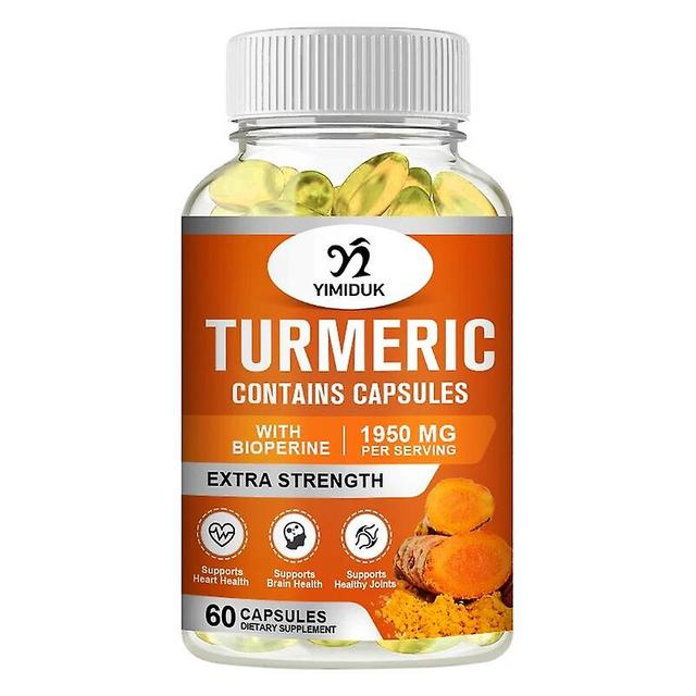 Vorallme Organic Triple Strength Turmeric Capsules With Bioperine 95% Curcuminoids Joint & Healthy Inflammation Support 1 Bottles 60pcs on Productcaster.