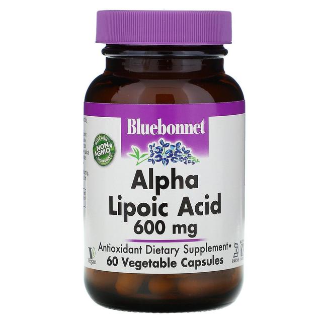 Bluebonnet Nutrition, ácido alfa lipoico, 600 mg, 60 cápsulas vegetales on Productcaster.