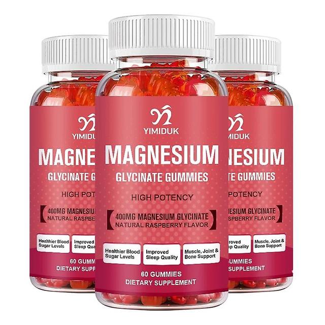 Sofirn Magnesium Glycinate Gummies Calm Relieves Stress Support Sleep Support Memory Concentration & Muscle Spasms 3 Bottles on Productcaster.