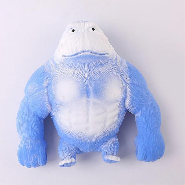 Kreatívna nová hnedá opička Tpr Stretch Gorilla Toy Squeeze hračka pre deti Úľava od stresu dospelých, 100% Blue 23*22 on Productcaster.