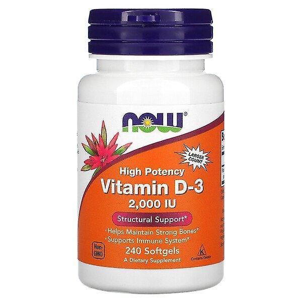 Now Foods, Vitamin D-3 High Potency, 50 mcg (2,000 IU), 240 Softgels on Productcaster.