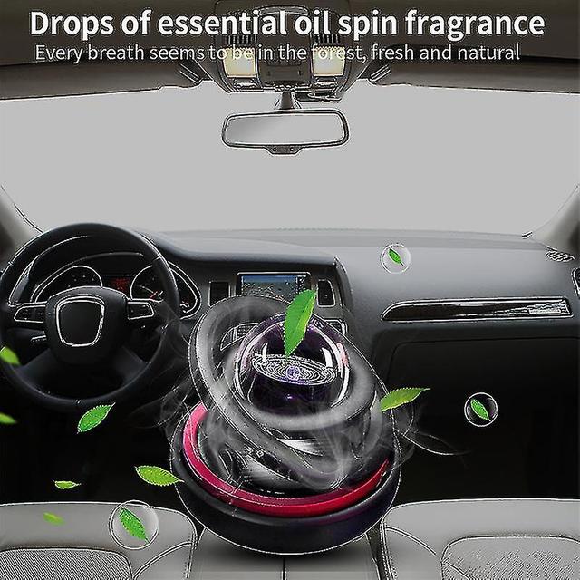 Double Ring Solar Car Perfume Galaxy Rotating Magnetic Levitation Decor Zh5 Zh5 Black on Productcaster.